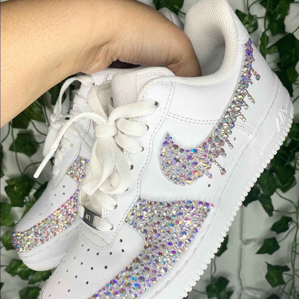 Bling air forces ones (swoosh only)